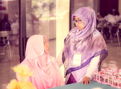 Hijab indonesian surprised photo