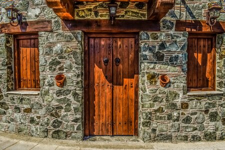 Traditional exterior door