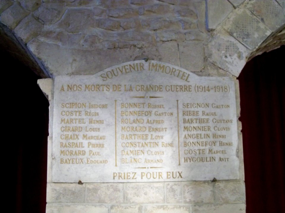 Église - mémorial 1914-1918