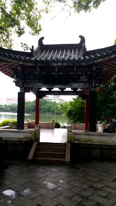 桂林榕湖系舟亭