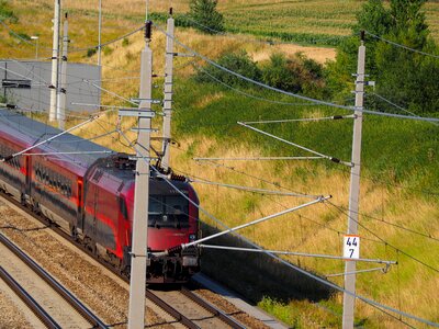 Railway track rails photo