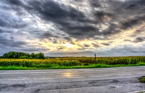 Sky road sun