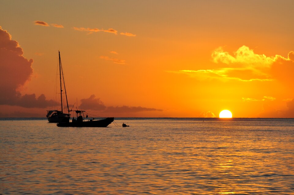 Twilight sun guadeloupe photo