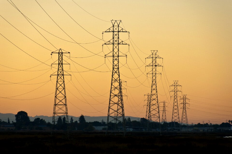 Power lines electricity landscape