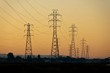 Power lines electricity landscape