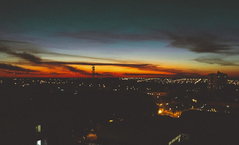 Night sky clouds photo