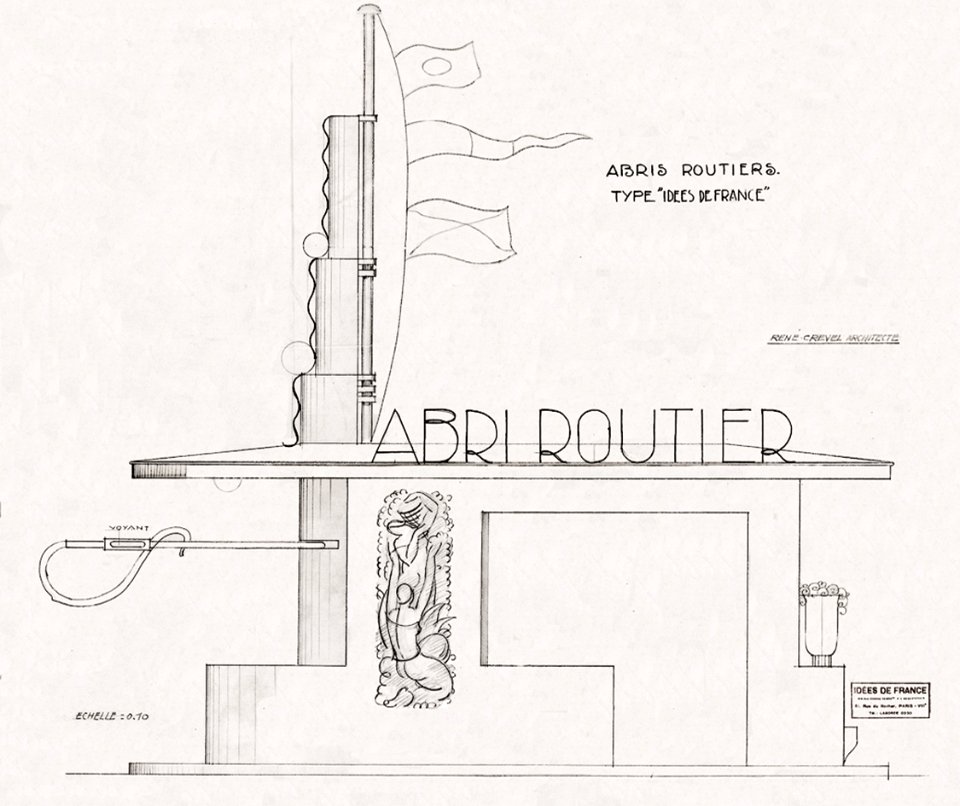 (1656) René Crevel. Projet abri routier