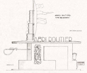 (1656) René Crevel. Projet abri routier
