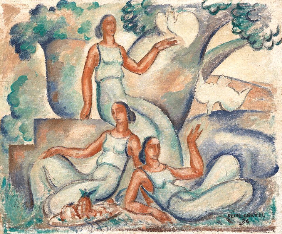 (5 ZE) René Crevel Trois Femmes dans un jardin