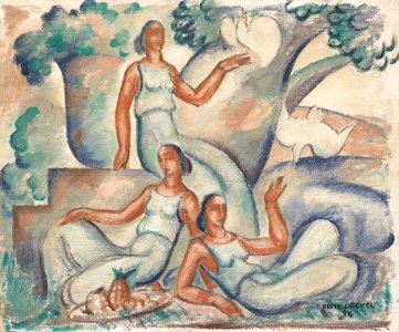 (5 ZE) René Crevel Trois Femmes dans un jardin