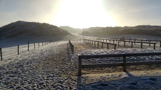 Dunes winter south holland