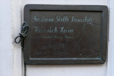 2015.09.26.165206 Heinrich Heine Commemorative Plaque Görres-Gymansium Düsseldorf photo