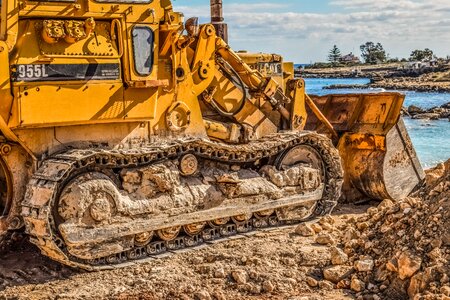 Scoop bulldozer equipment photo