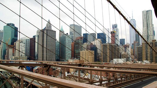 Usa new york view from the brooklyn bridge