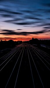 Dawn dusk railways photo