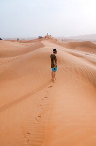 Desert highland footprints photo