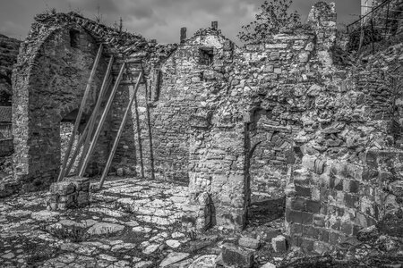 Ruined abandoned stone