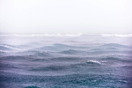 Waves nature fog