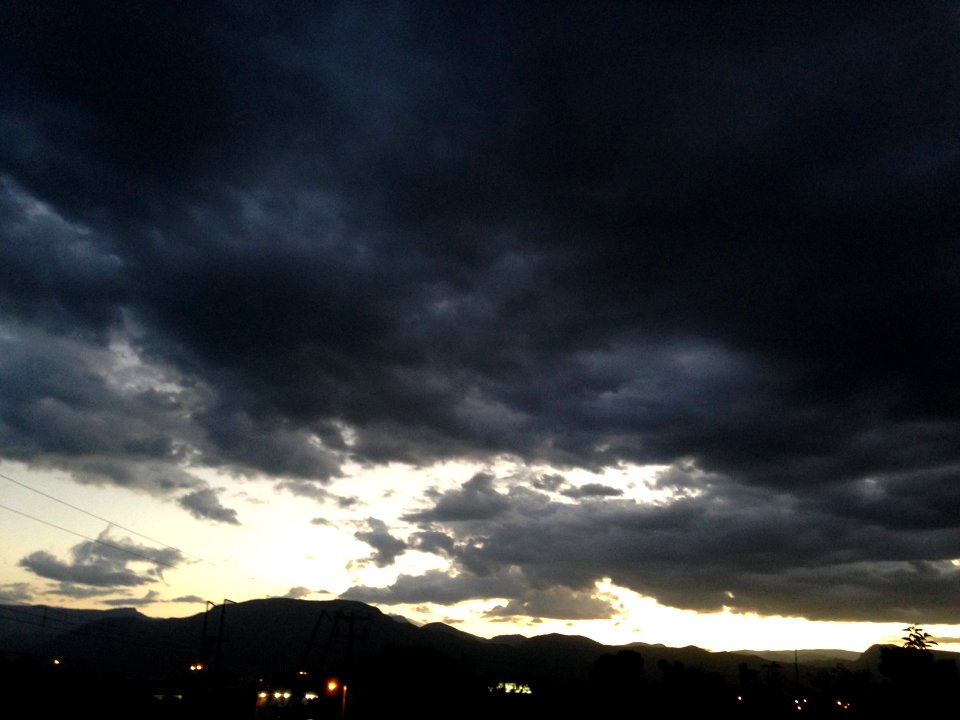 Clouds and the sunset