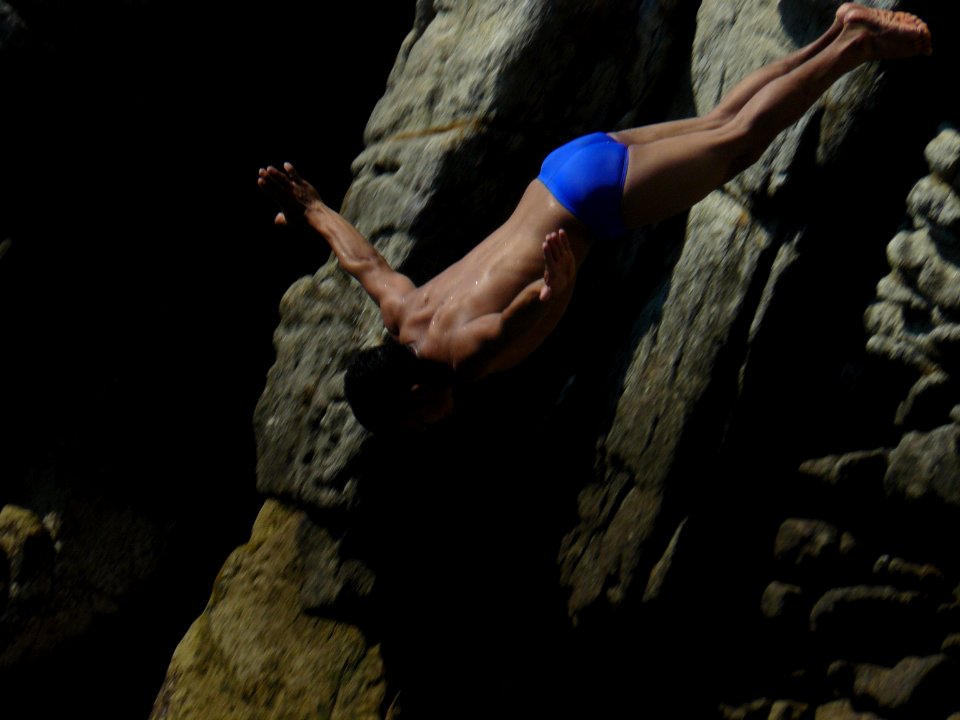 Clavadista en la Quebrada, Acapulco Gro