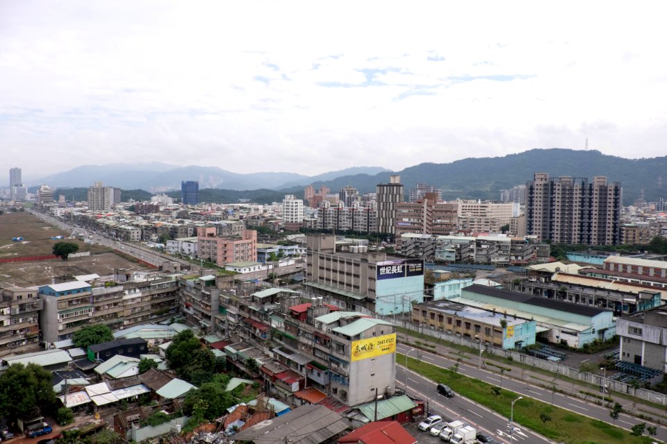 Cityscape of Nangang District, Taipei from New Silicon Valley Business Building 20141210a