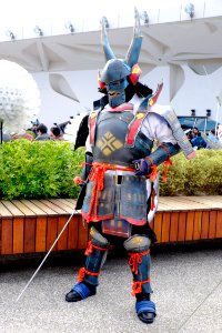 Cosplayer of Jhen Mohran Armor Blademaster, Monster Hunter in FF25 20150201a