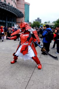 Cosplayer of Dah'ren Mohran Armor Blademaster, Monster Hunter at CWT41 20151212