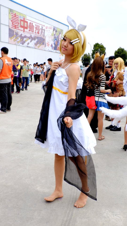 Cosplayer of Vocaloid Kagamine Rin at 2015FFTC 20150801a