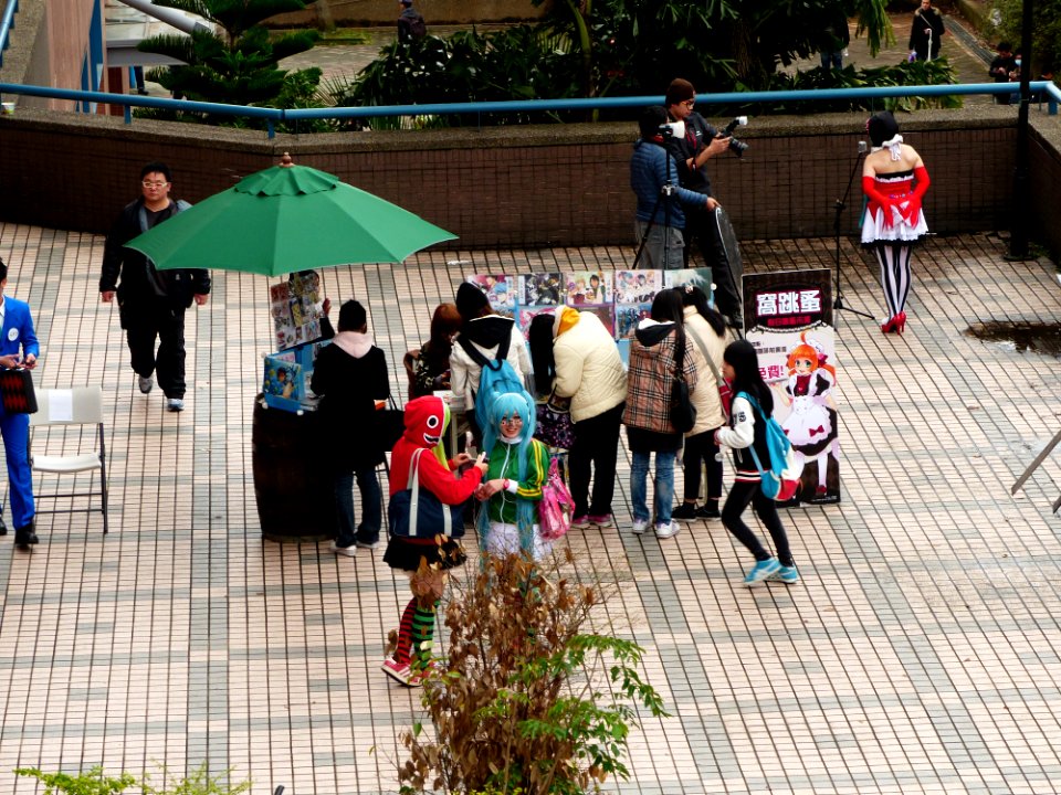 Cosplayers and Booth in the Terrance of NTU Gym 20140215