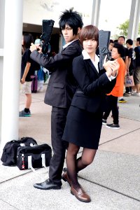 Cosplayers of Shinya Kogami and Akane Tsunemori, Psycho-Pass at FF26 20150830