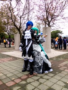 Cosplayers of Kaito and Hatsune Miku in FF23 20140215