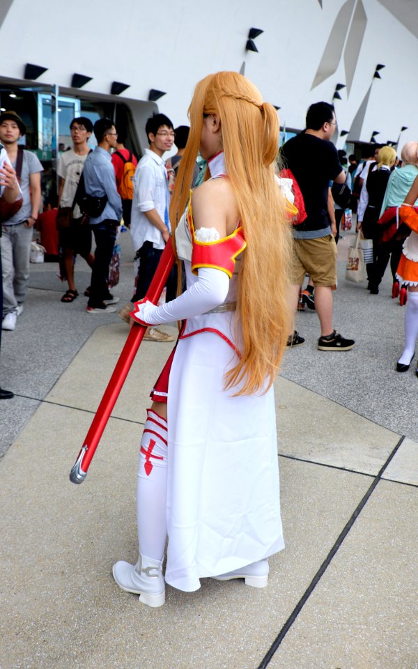 Cosplayer of Asuna, Sword Art Online Rear Left View at FF26 20150830