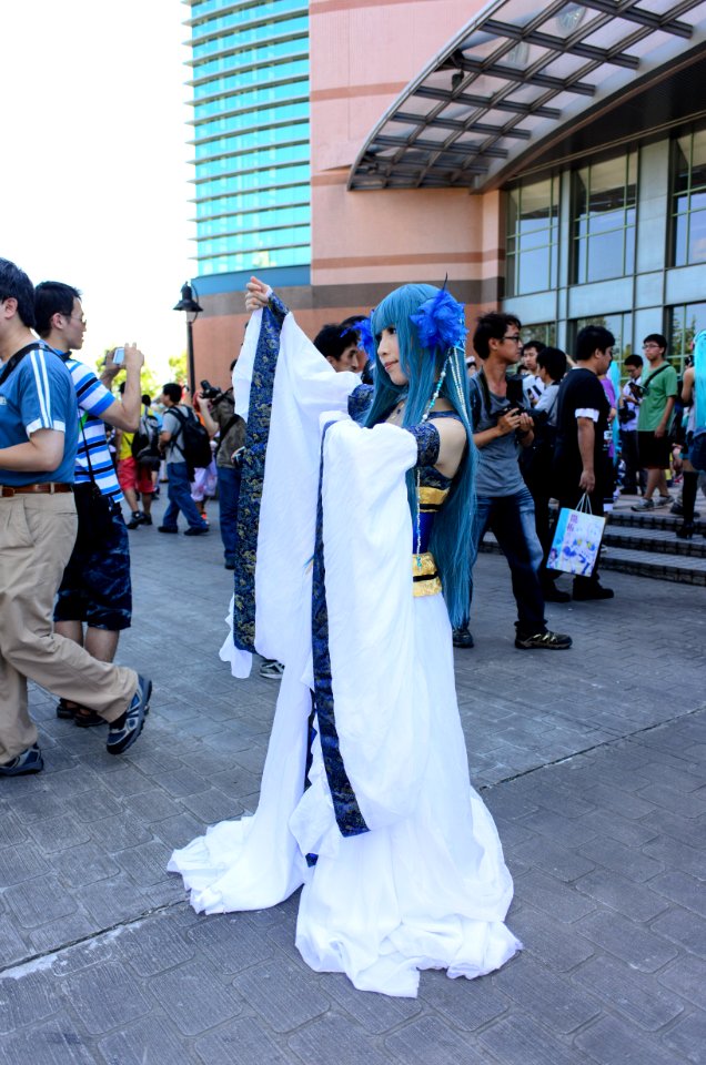 Cosplayer of Blue Long Kui (Jiang Princess), Chinese Paladin 3 Left View in FF24 20140727