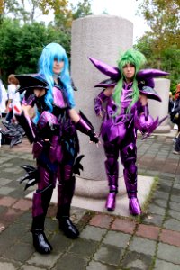 Cosplayers of Pisces Aphrodite and Aries Shion (Specter Version), Saint Seiya at CWT41 20151212