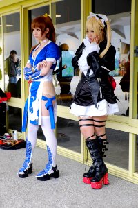 Cosplayers of Kasumi and Marie Rose, Dead or Alive 5 Ultimate in FF25 20150201