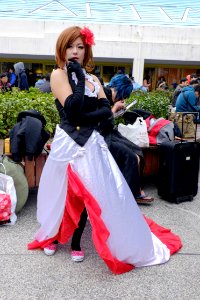 Cosplayer of Vocaloid MEIKO in FF25 20150131