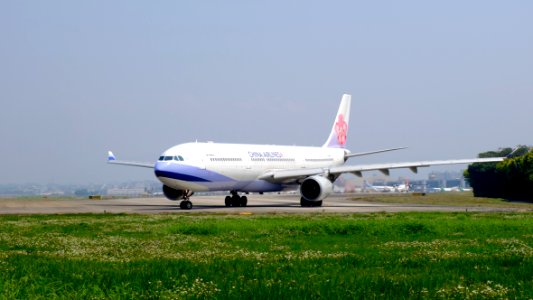 China Airlines Airbus A330-302 B-18353 Departing from Taipei Songshan Airport 20150314c
