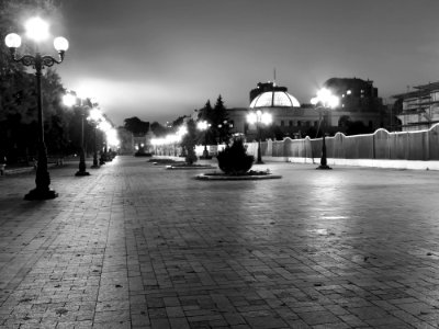 Constitution square Kiev night1