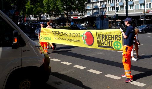 Brems dich! Schule hat begonnen. Düsseldorfer Verkehrswacht, 19. August 2020