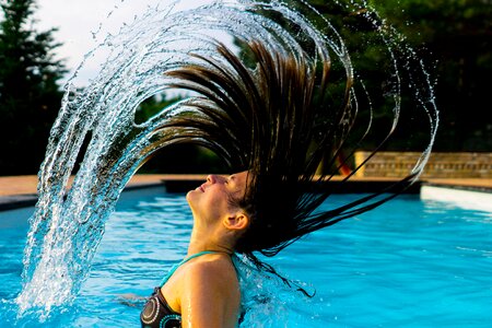 Hair bathing swing