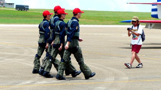 Camera Man Taking Republic of China Air Force Thunder Tiger Aerobatics Team by video camera - 20140719