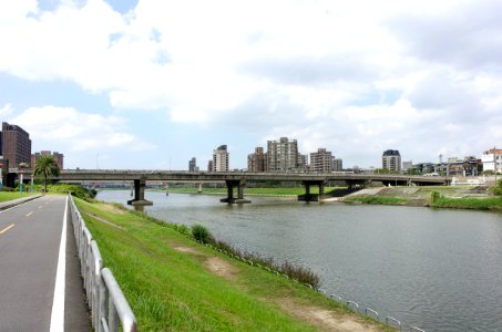 Chengmei Bridge View From Chengmei Riverside Park South Bikeway 20141019