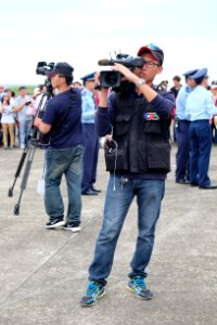 CAF TV Cameraman in Hsinchu Air Force Base Apron 20151121