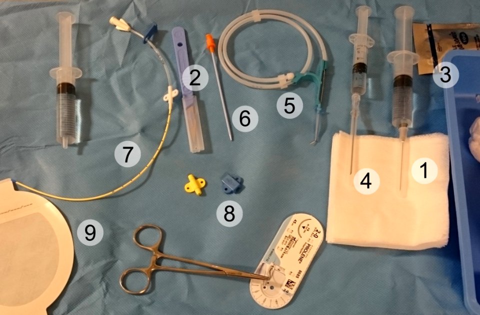 Central venous catheter set