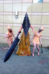 Cosplayers of Pyramid Head and Bubblehead Nurses, Silent Hill at CWT42 20160213