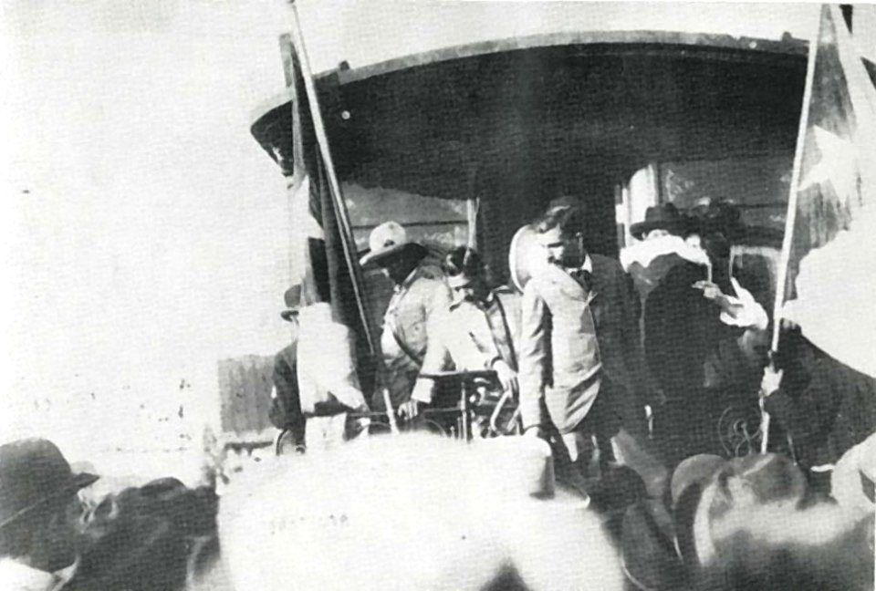 En el tren que lo llevaba a La Habana 1899