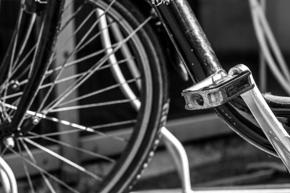 Cycle pedal gray bike