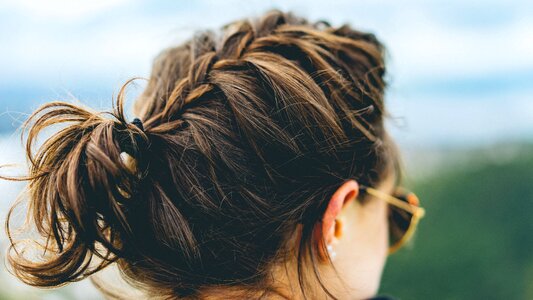 Girl sunglasses hairstyle