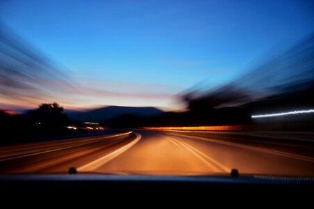 Highway night evening photo