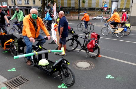 Düsseldorf Oststraße, Demo für Fahrradspuren während der Corona-Krise, 23. Mai 2020 (4)